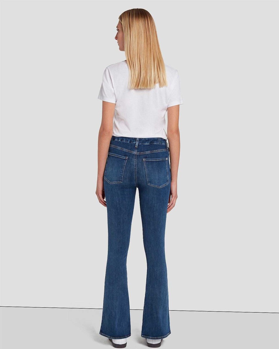 Donne 7 For All Mankind Jeans | Tailorless No Filter Uhr Skinny Boot In Stella Blu