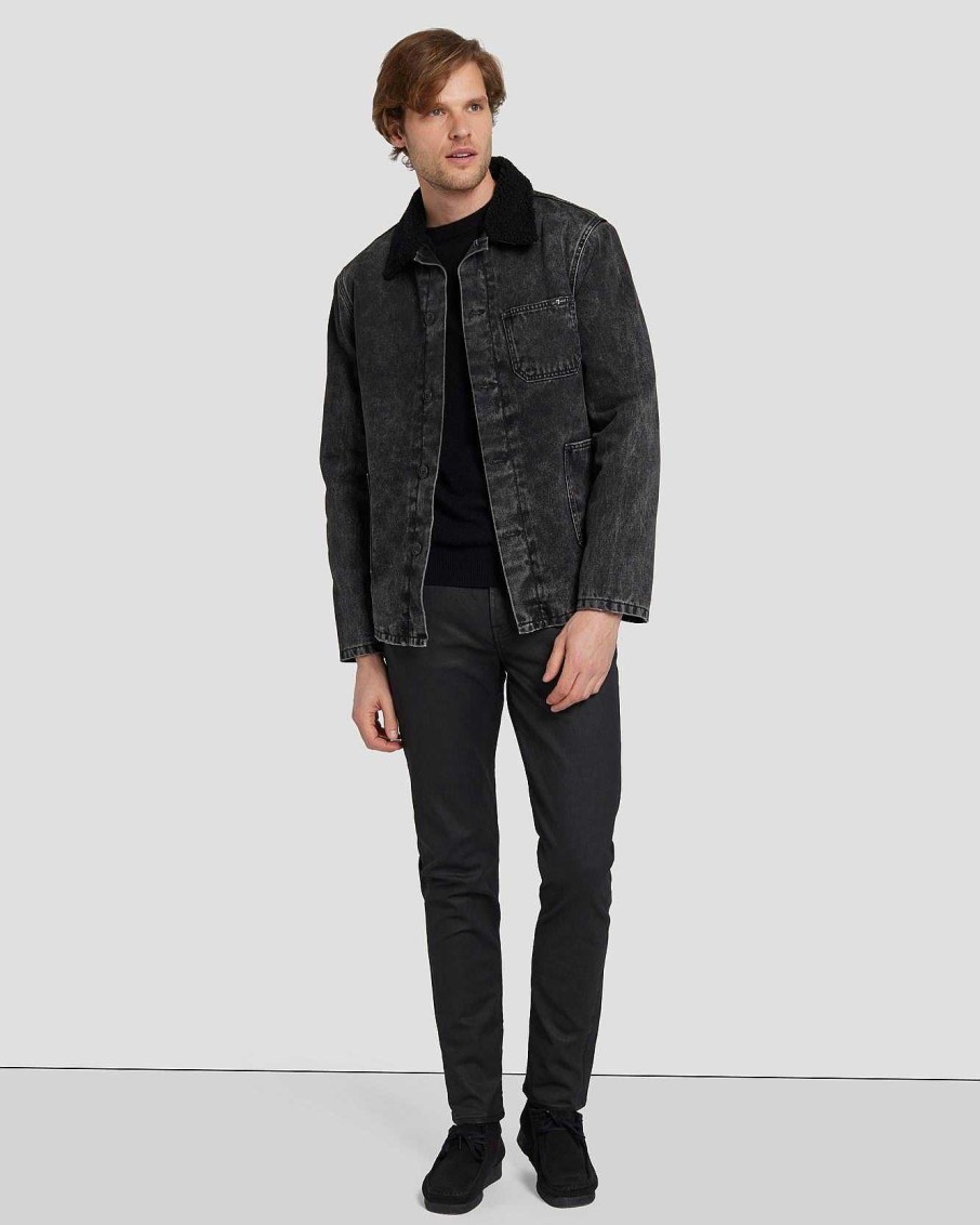 Uomo 7 For All Mankind Jeans | Camicia Pratica Dentro Sale Dell'Edera