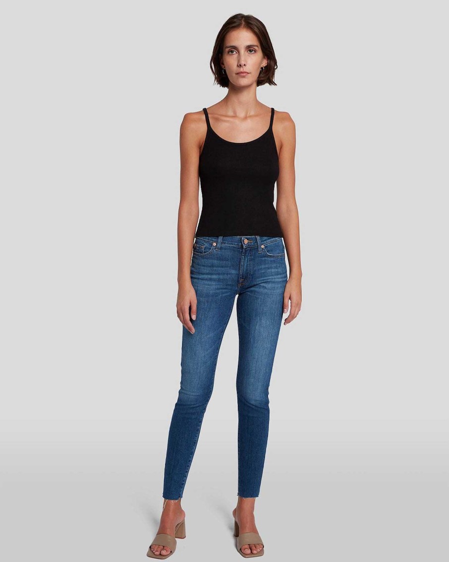 Donne 7 For All Mankind Jeans | Slim Illusion A Vita Alta Skinny Dentro Alta Linea