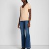 Donne 7 For All Mankind Cime | T-Shirt Con Scollo A V Easy In Cotone Pima Tramonto Nella Prateria