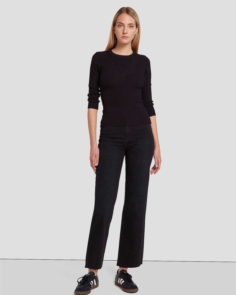 Donne 7 For All Mankind Jeans | Alexa Ritagliata Rosa Nera