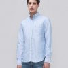 Uomo 7 For All Mankind Camicie | Camicia Oxford Dentro Azzurro