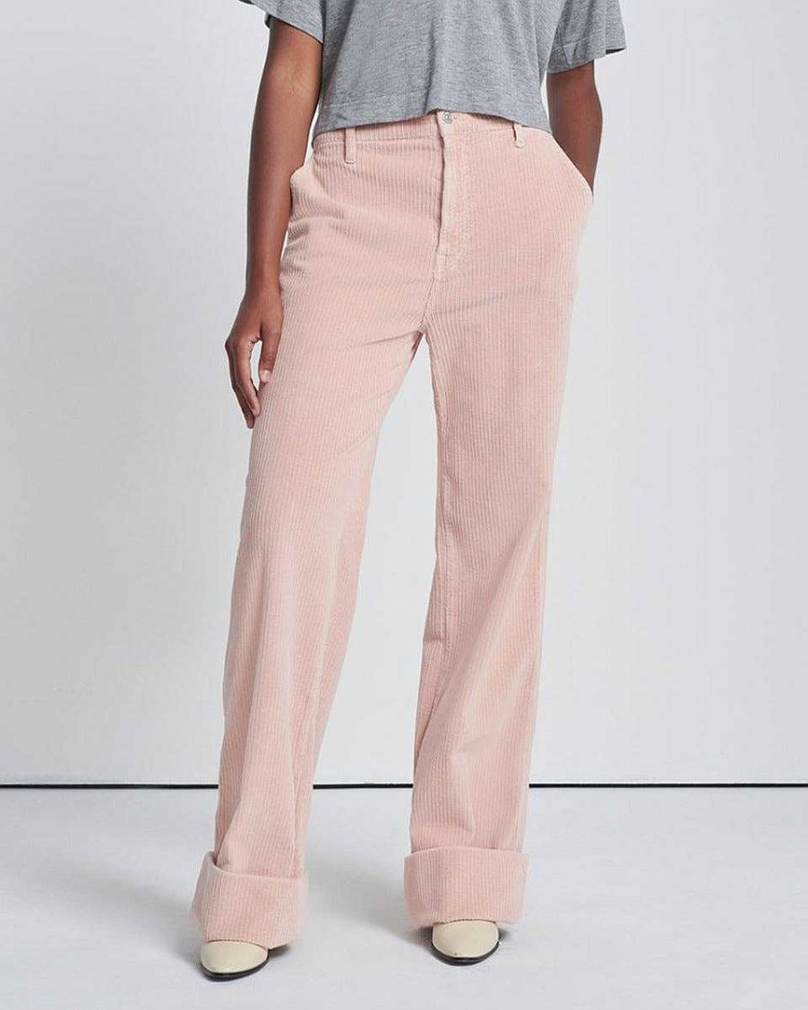 Donne 7 For All Mankind Pantaloni | Pantaloni Easy In Velluto A Coste Cameo Rosa