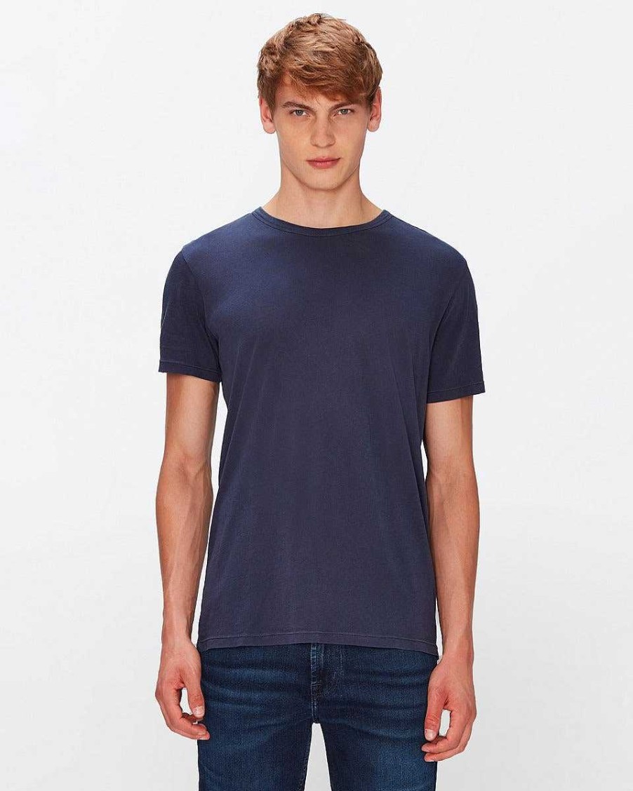 Uomo 7 For All Mankind Camicie | T-Shirt In Cotone Leggerissimo Marina Militare