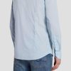 Uomo 7 For All Mankind Camicie | Camicia In Popeline A Maniche Lunghe Azzurro