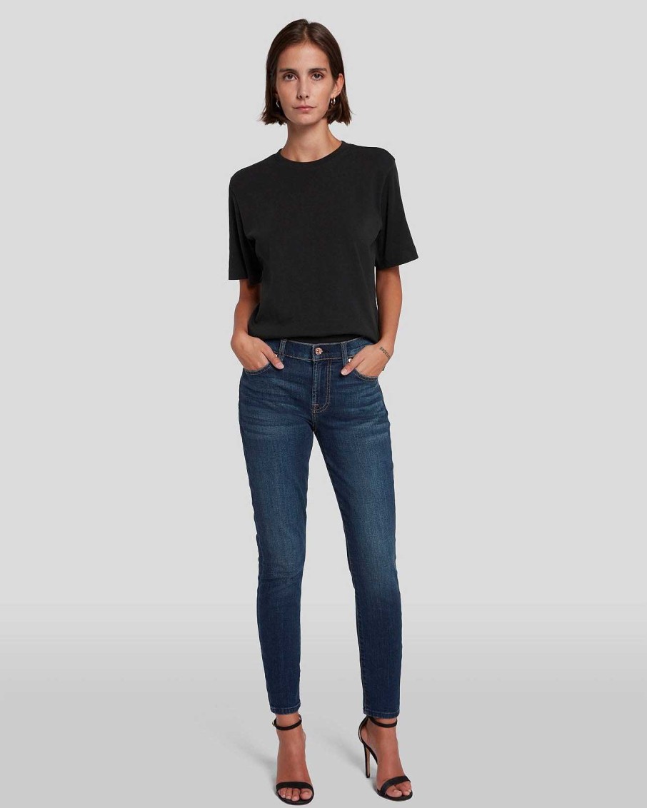 Donne 7 For All Mankind Jeans | B(Air) Autentico Denim Alla Caviglia Skinny In Fate Bairfate