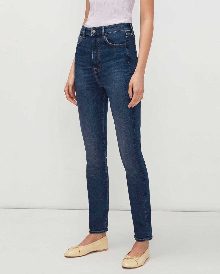 Donne 7 For All Mankind Jeans | Skinny A Vita Ultra Alta Senza Filtro In Sophie Blue Sophieblu