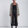 Donne 7 For All Mankind Maglioni | Cardigan Maglione Lungo Jacquard Dentro Leopardo