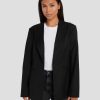 Donne 7 For All Mankind Giacche E Cappotti | Blazer Monopetto Dentro Nero