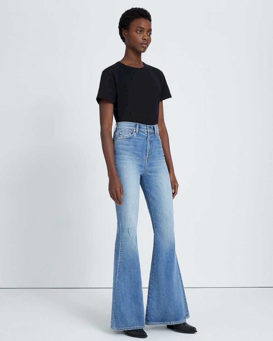 Donne 7 For All Mankind Jeans | Beauty Denim Mega Flare In Maribel