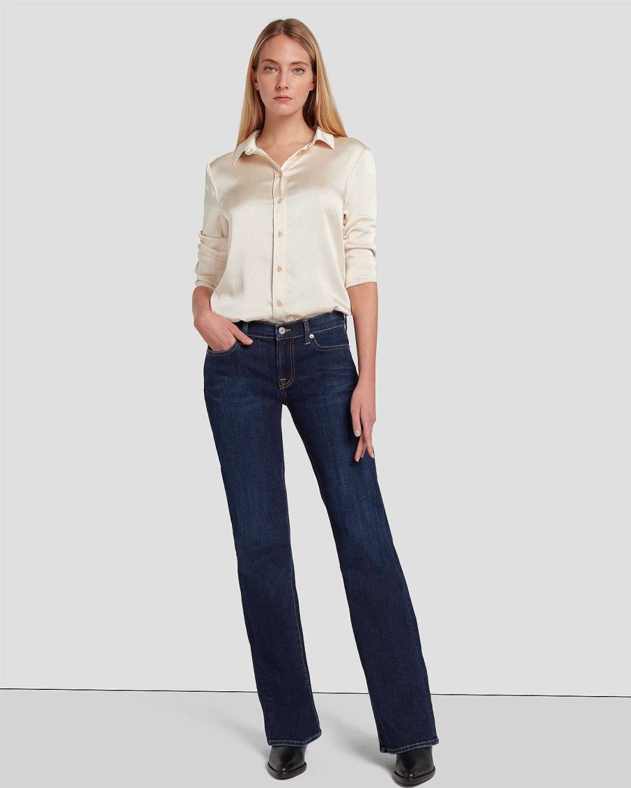 Donne 7 For All Mankind Jeans | Bootcut Originale In Twill Rotto Calix