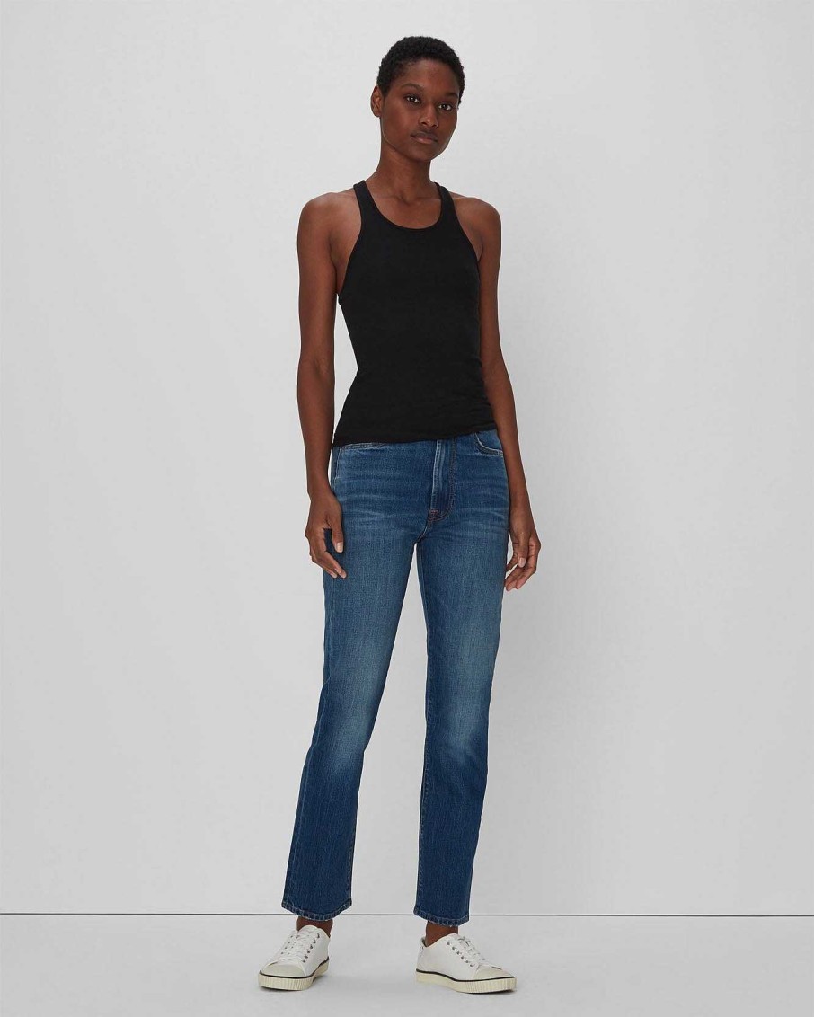 Donne 7 For All Mankind Jeans | Beauty Denim Easy Slim Tagliato Dentro Pinione