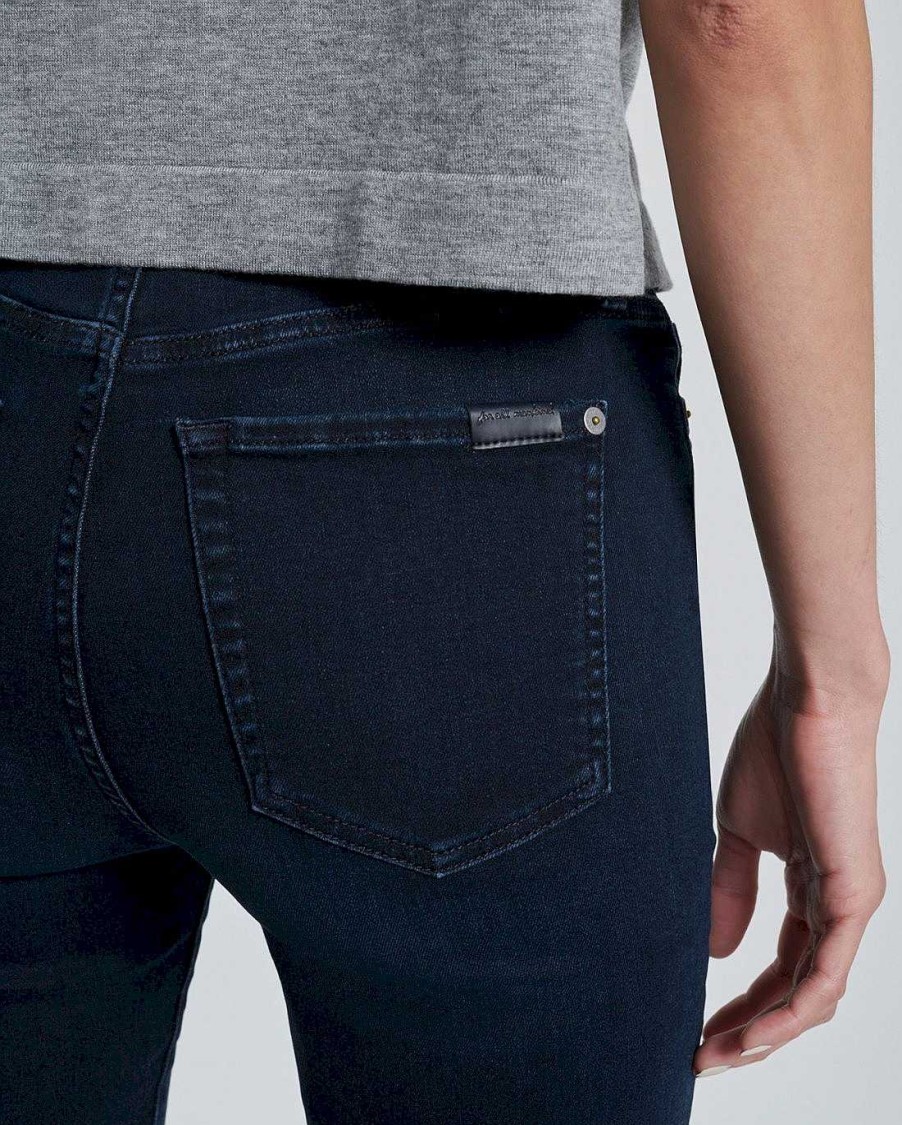 Donne 7 For All Mankind Jeans | Vita Alta Caviglia Skinny Dentro Sereno