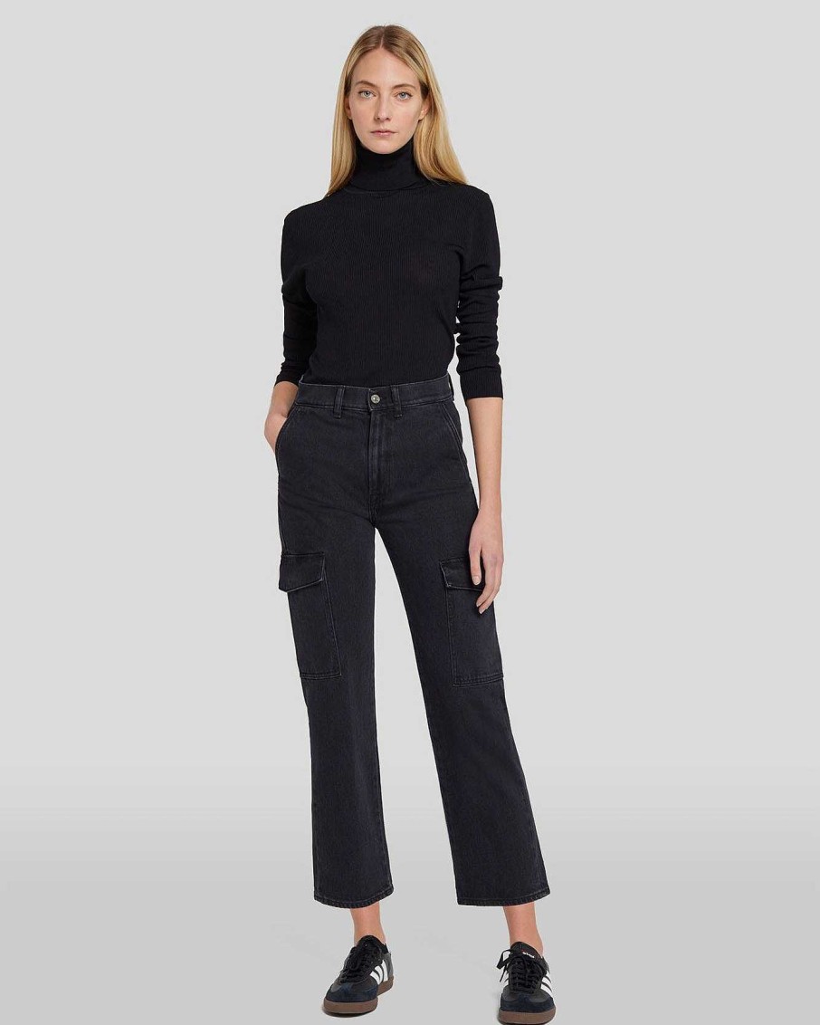 Donne 7 For All Mankind Jeans | Jeans Cargo Corti Logan Dentro Collisione