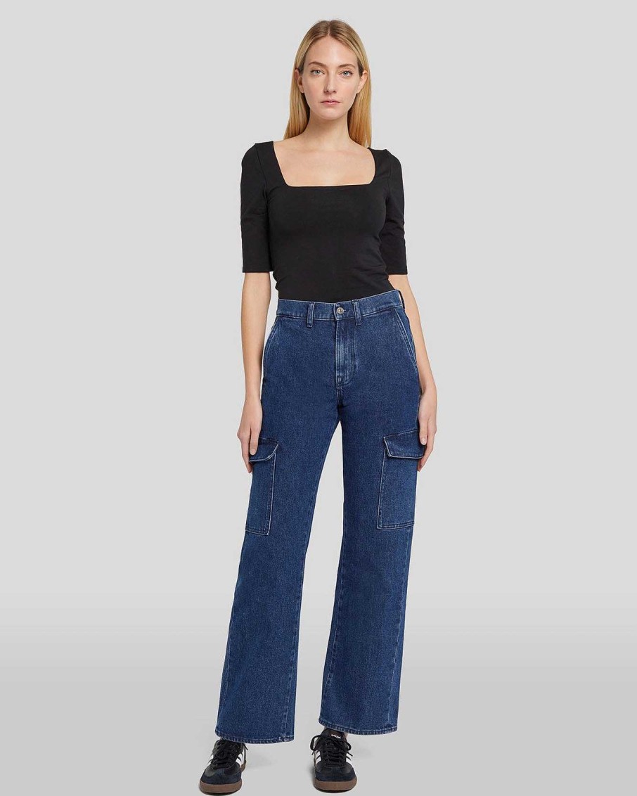 Donne 7 For All Mankind Jeans | Tess Cargo Jean In Sotto Copertura