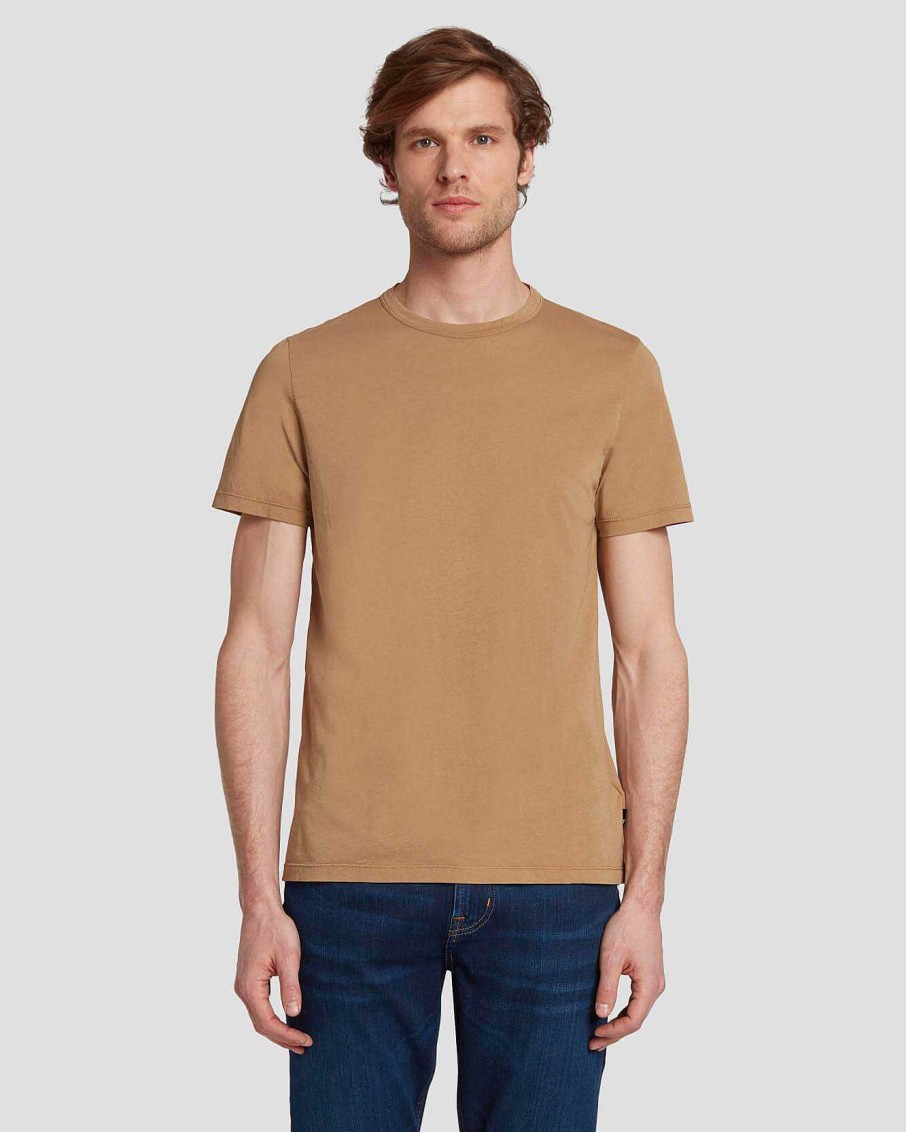 Uomo 7 For All Mankind Camicie | T-Shirt In Cotone Leggerissimo Letto Del Fiume