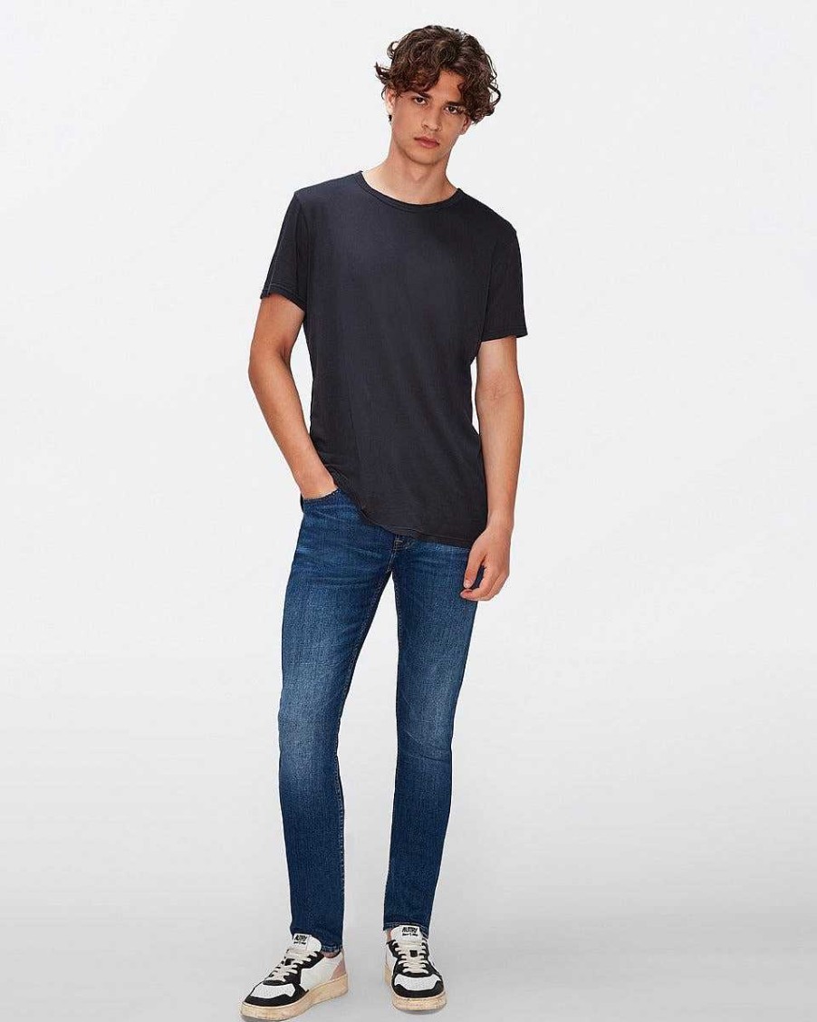 Uomo 7 For All Mankind Camicie | T-Shirt In Cotone Leggerissimo Nero