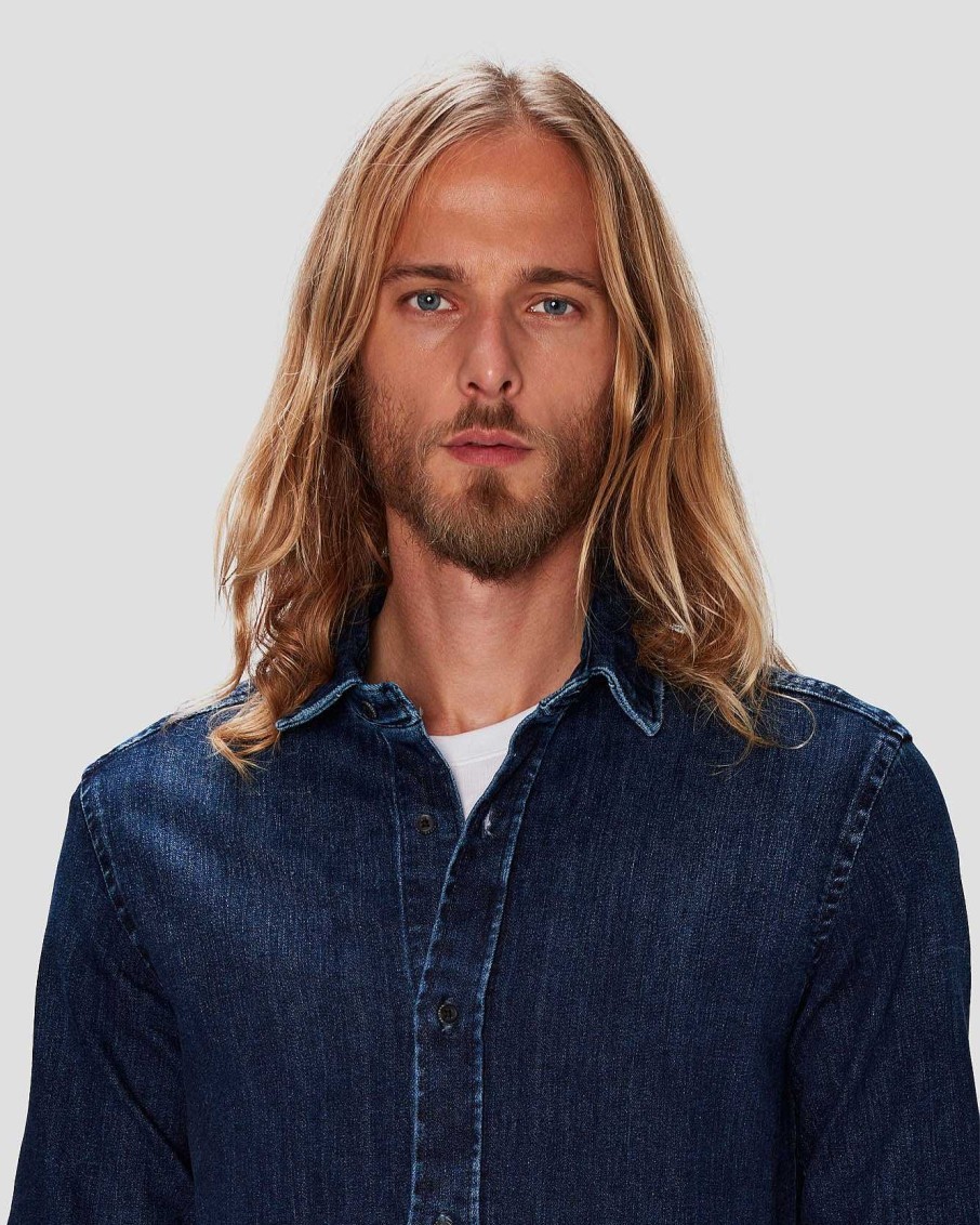 Uomo 7 For All Mankind Camicie | Camicia Con Bottoni Airweft Dentro Malibu