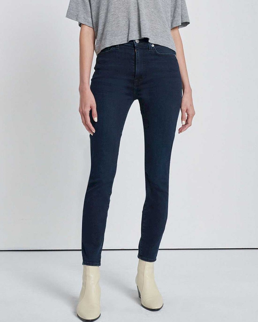 Donne 7 For All Mankind Jeans | Vita Alta Caviglia Skinny Dentro Sereno