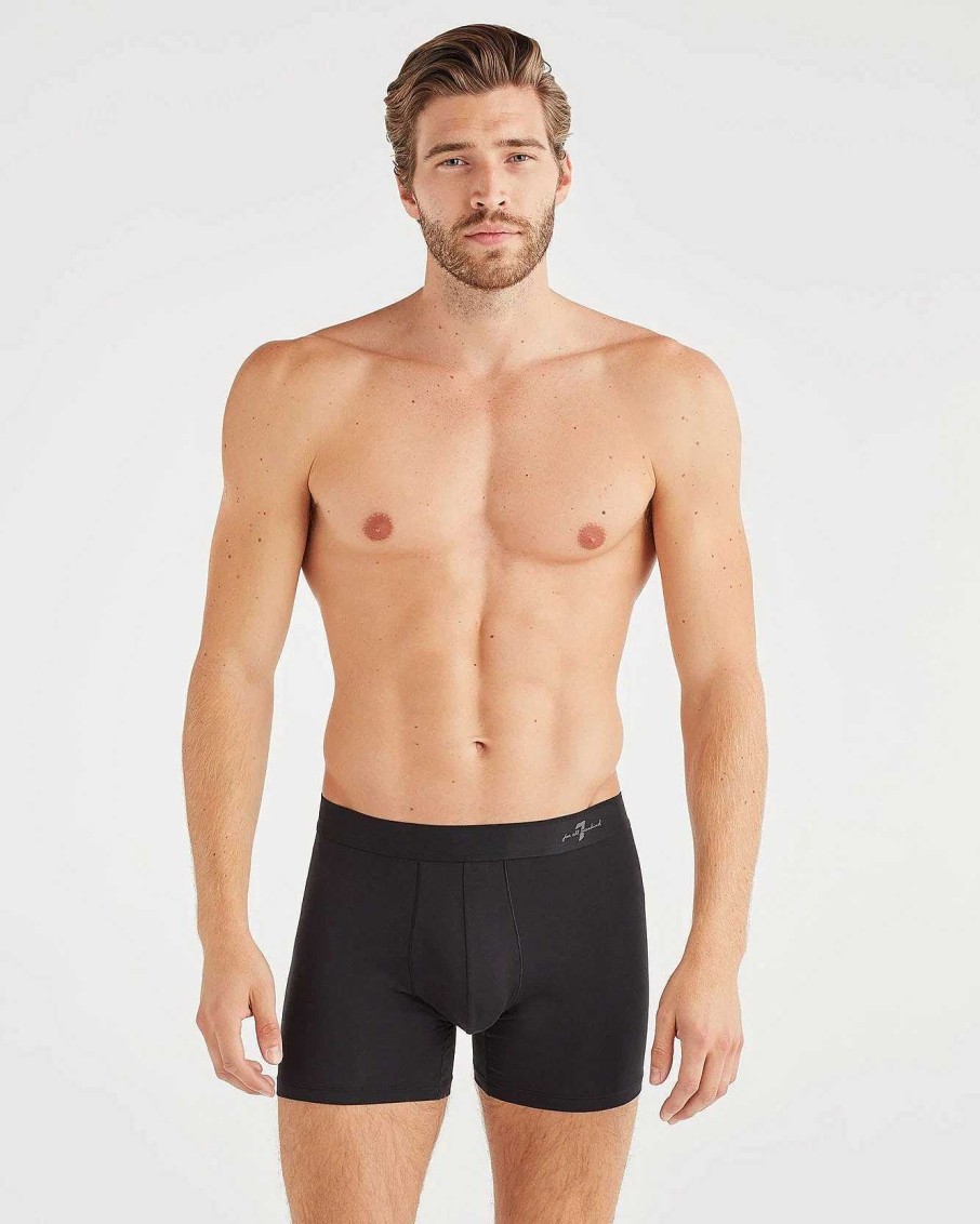 Uomo 7 For All Mankind | Confezione Da 2 Boxer Nero