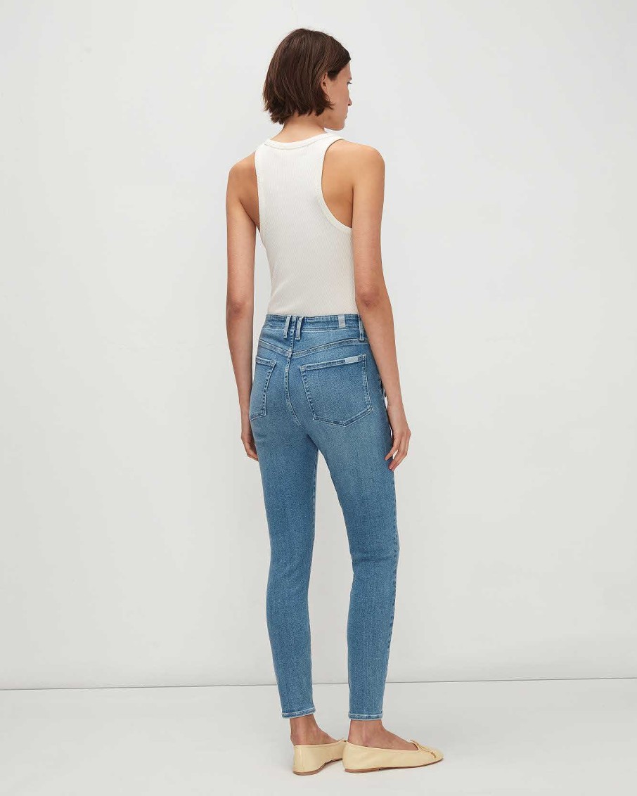 Donne 7 For All Mankind Jeans | Porzia In Floreale Super Elasticizzato