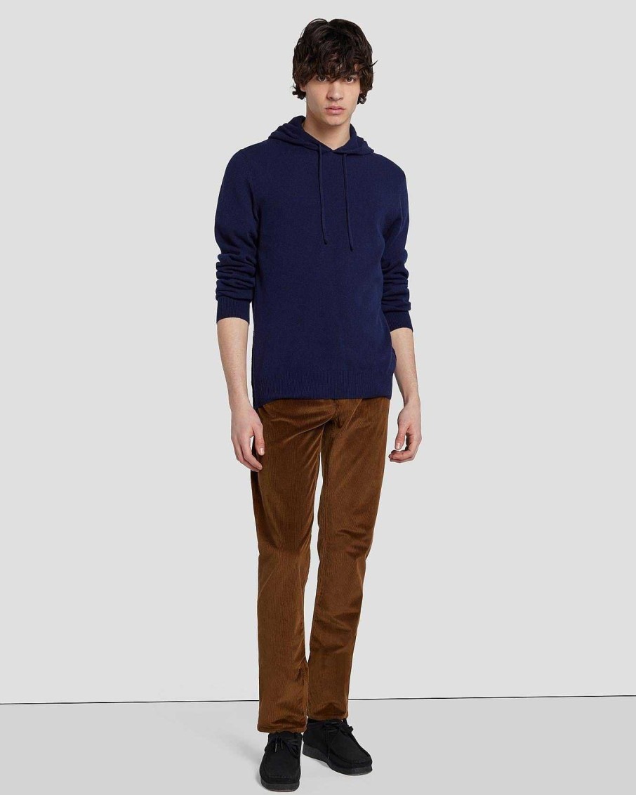 Uomo 7 For All Mankind Pantaloncini E Pantaloni | Velluto A Coste Sottile Affusolato Abbronzatura Elegante