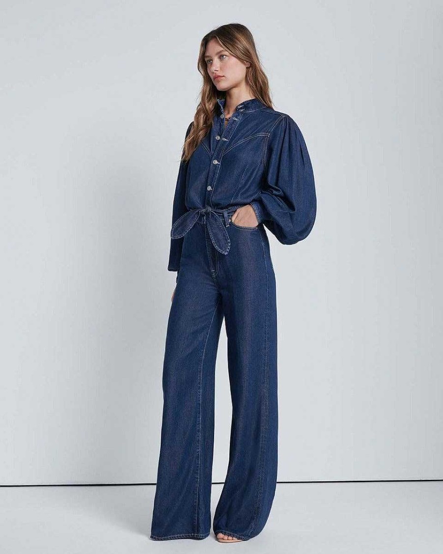 Donne 7 For All Mankind Jeans | Tuta In Denim Lustre Jo Dentro Curioso