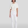 Donne 7 For All Mankind Jeans | Slim Illusion A Vita Alta Alla Caviglia Skinny Dentro Bianco Lussuoso