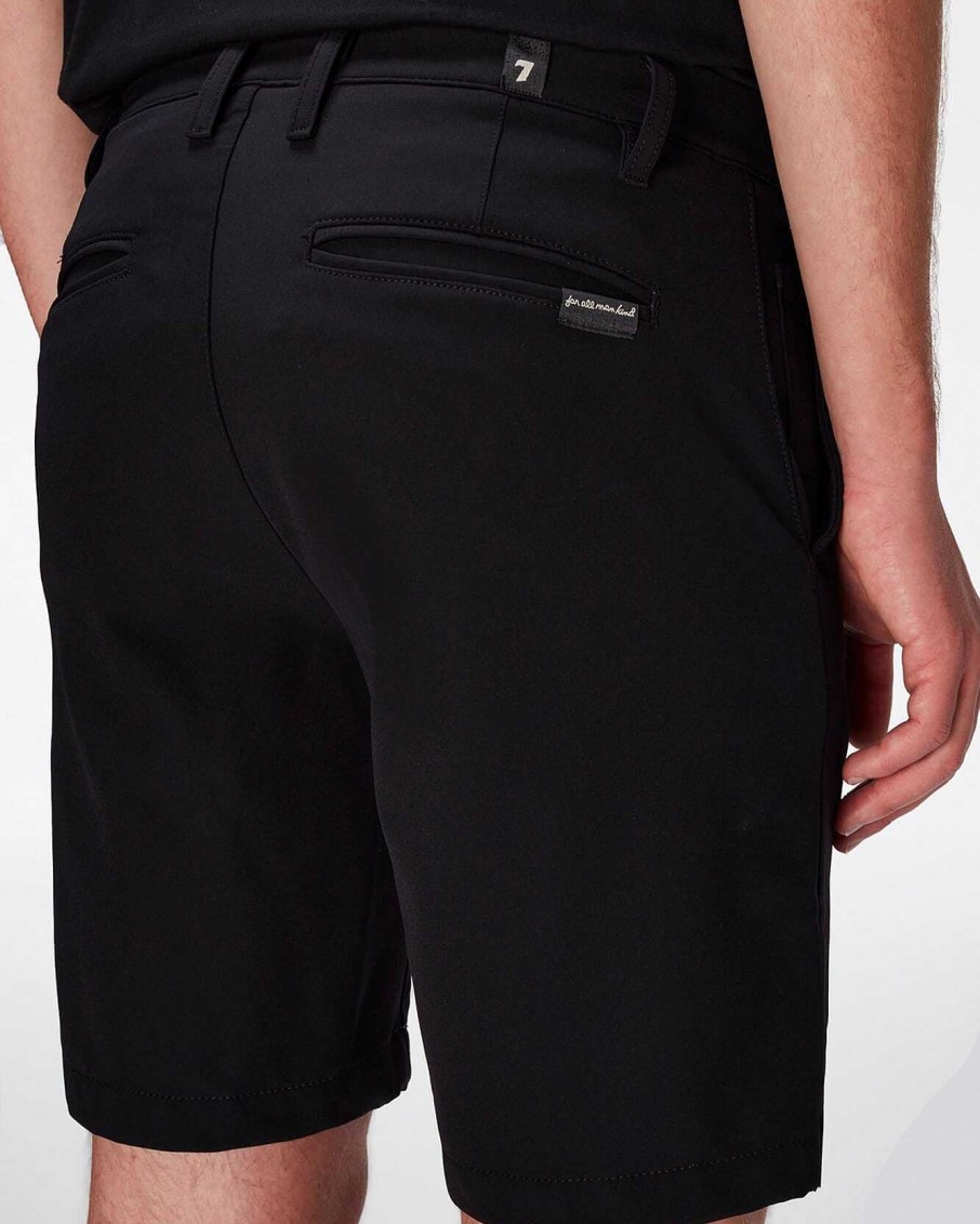 Uomo 7 For All Mankind Pantaloncini E Pantaloni | Serie Tech In Breve Nero