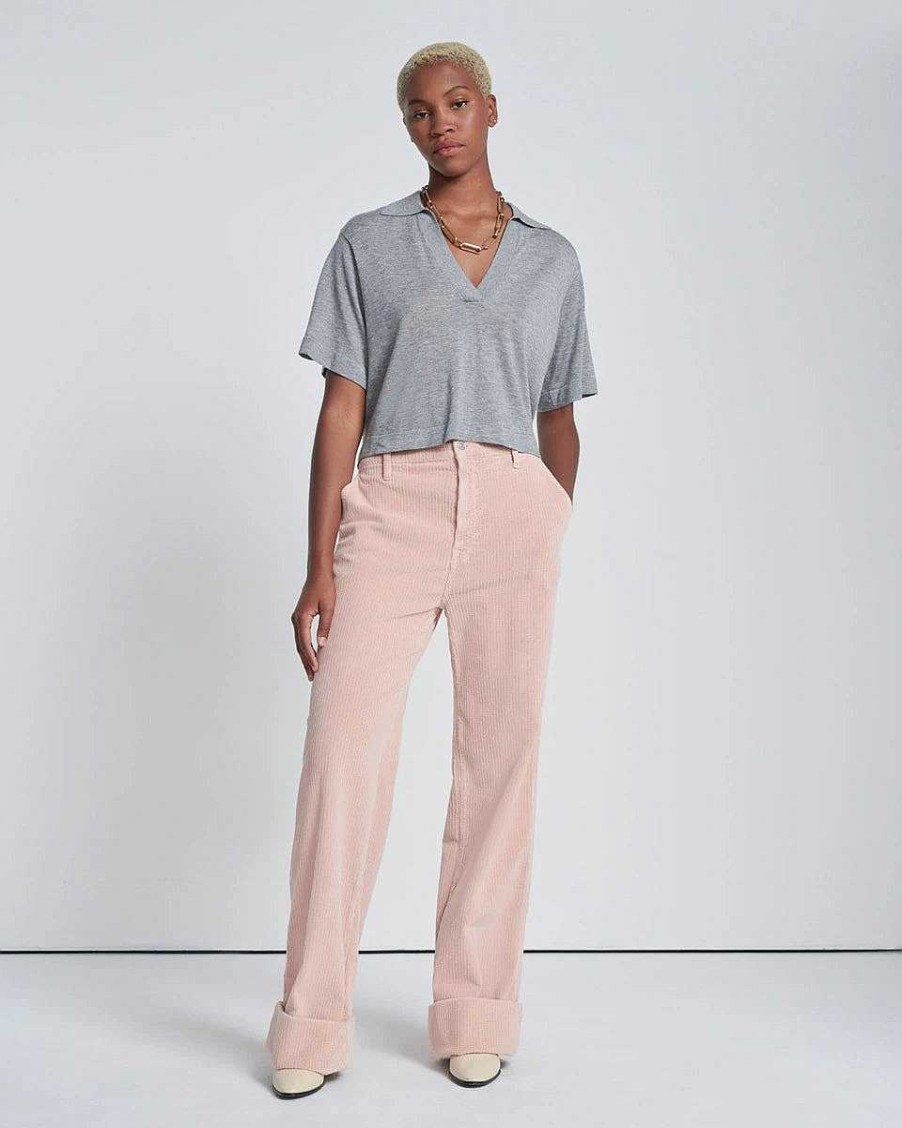 Donne 7 For All Mankind Pantaloni | Pantaloni Easy In Velluto A Coste Cameo Rosa