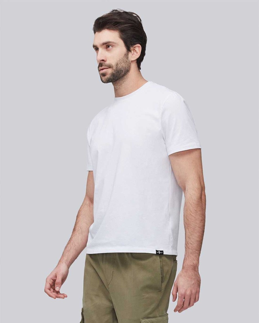 Uomo 7 For All Mankind Camicie | Maglietta Dalle Prestazioni Di Lusso Bianco