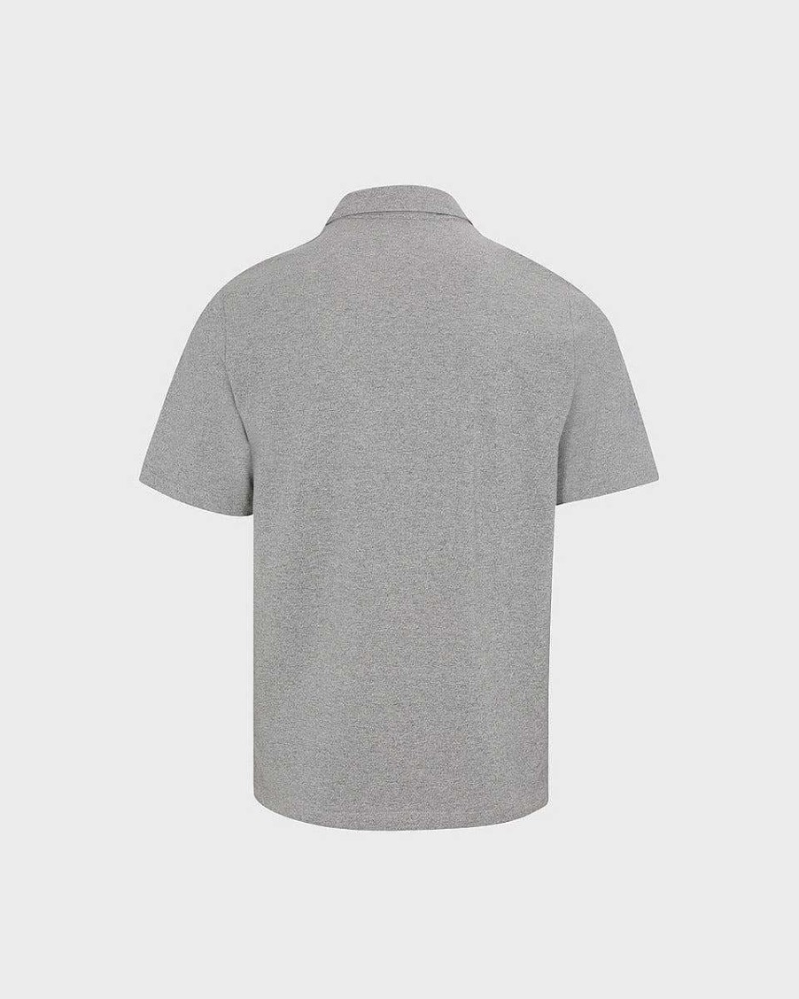 Uomo 7 For All Mankind Camicie | Polo In Maglia Pique Color Erica Grigio