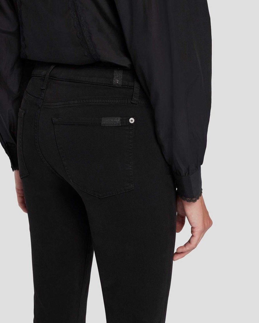 Donne 7 For All Mankind Jeans | Slim Illusion A Vita Alta Ali In Nero