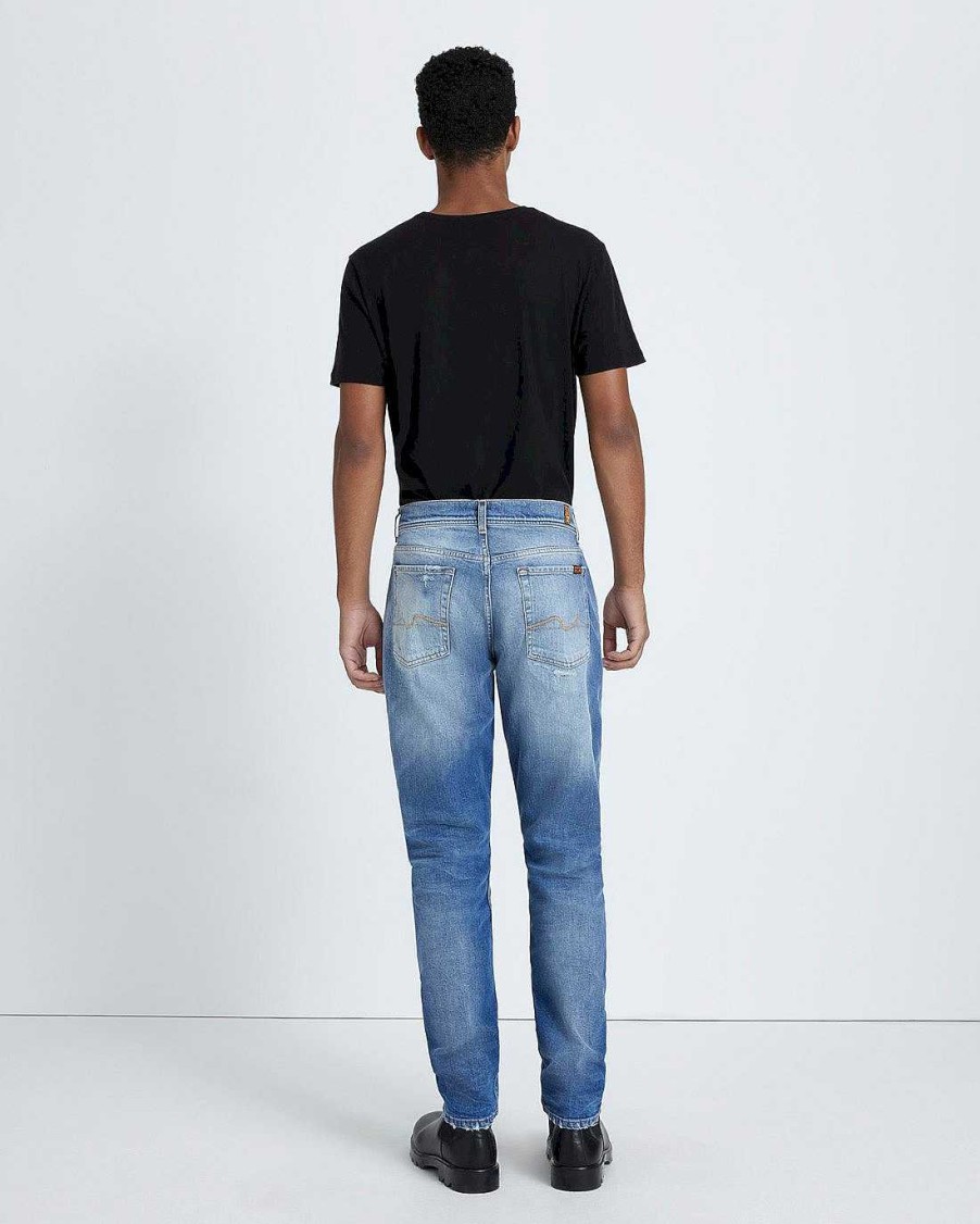 Uomo 7 For All Mankind Jeans | American Vintage Adrien In Blu Selezionato Con Cura