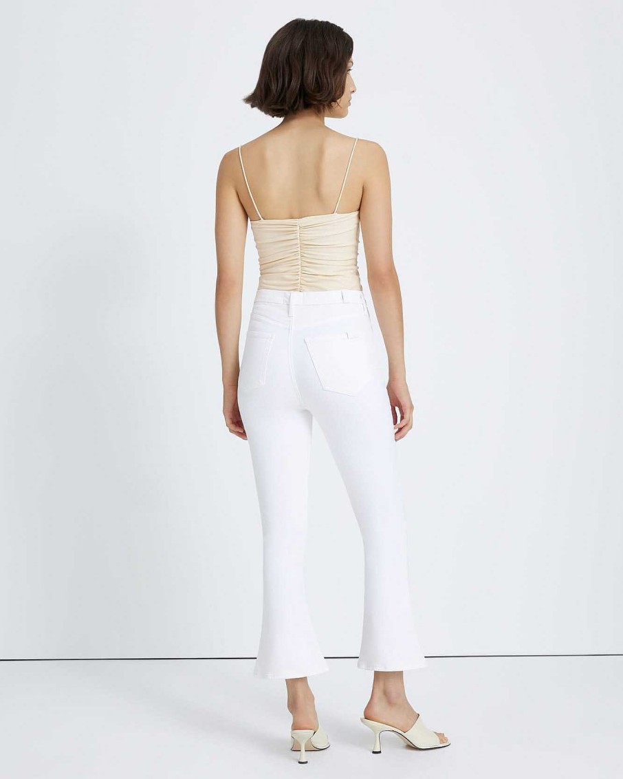 Donne 7 For All Mankind Jeans | Calza Skinny A Vita Ultra Alta Senza Filtro Bianco Pulito