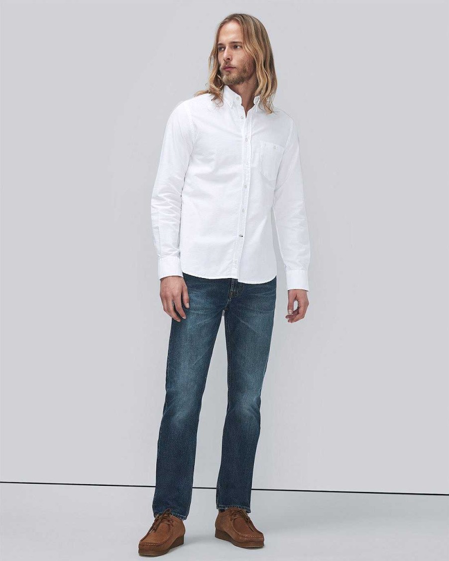 Uomo 7 For All Mankind Camicie | Camicia Oxford Dentro Bianco