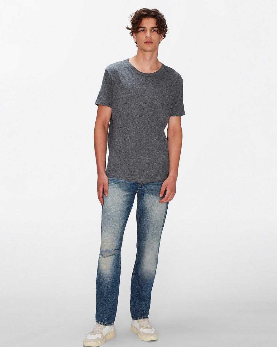 Uomo 7 For All Mankind Camicie | T-Shirt In Cotone Leggerissimo Erica Grigia