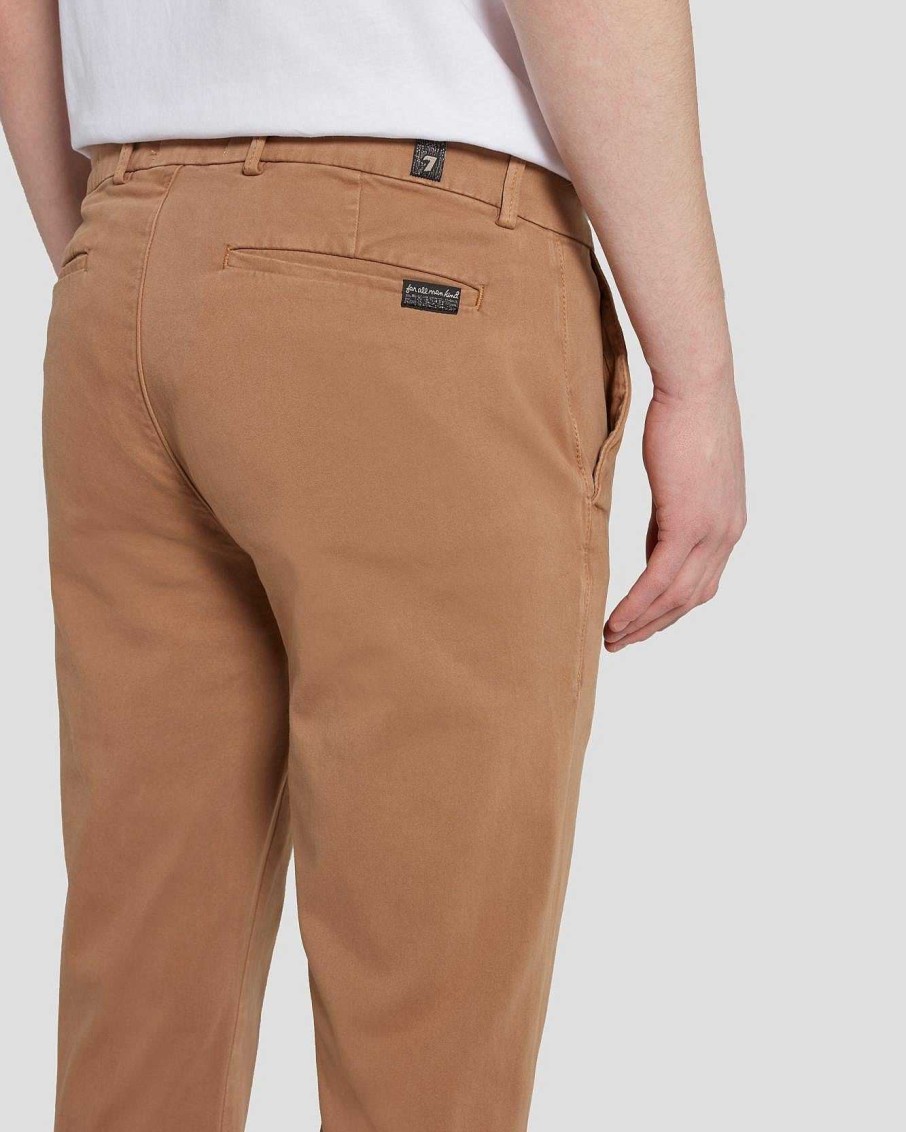 Uomo 7 For All Mankind Pantaloncini E Pantaloni | Chino Slimmy Affusolato Dalle Prestazioni Di Lusso Letto Del Fiume