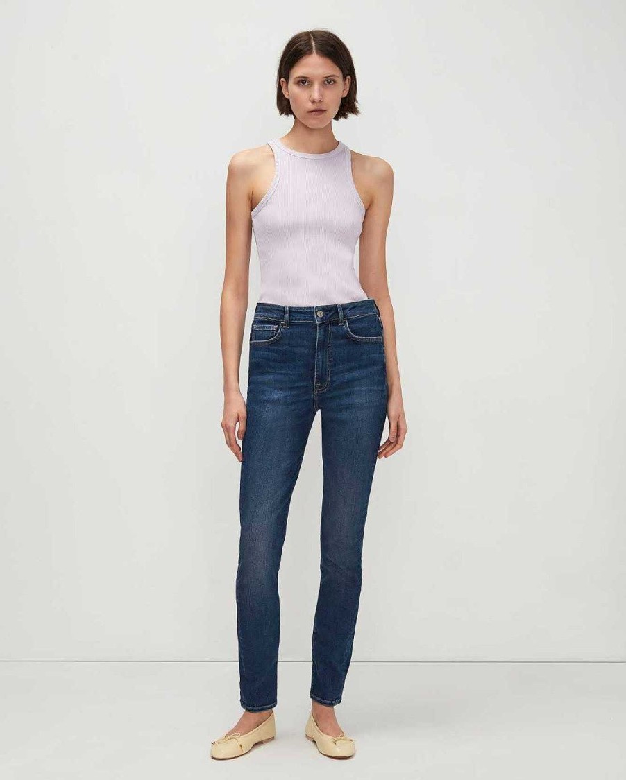 Donne 7 For All Mankind Jeans | Skinny A Vita Ultra Alta Senza Filtro In Sophie Blue Sophieblu