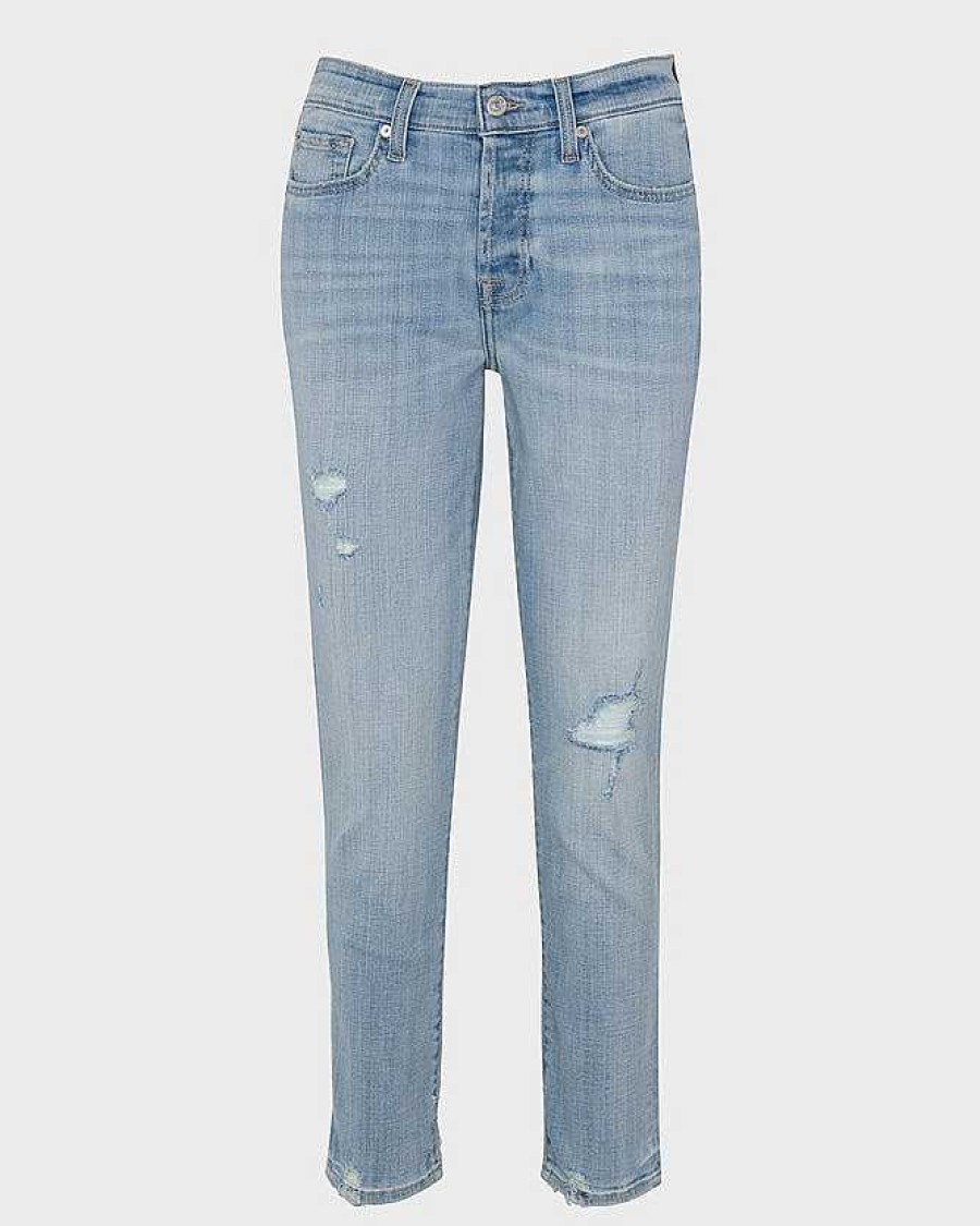 Donne 7 For All Mankind Jeans | Twill Rotto Josefina In Coco Prive