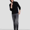 Uomo 7 For All Mankind Maglioni | Felpa Con Cappuccio Dynamic Luxe Dentro Nero