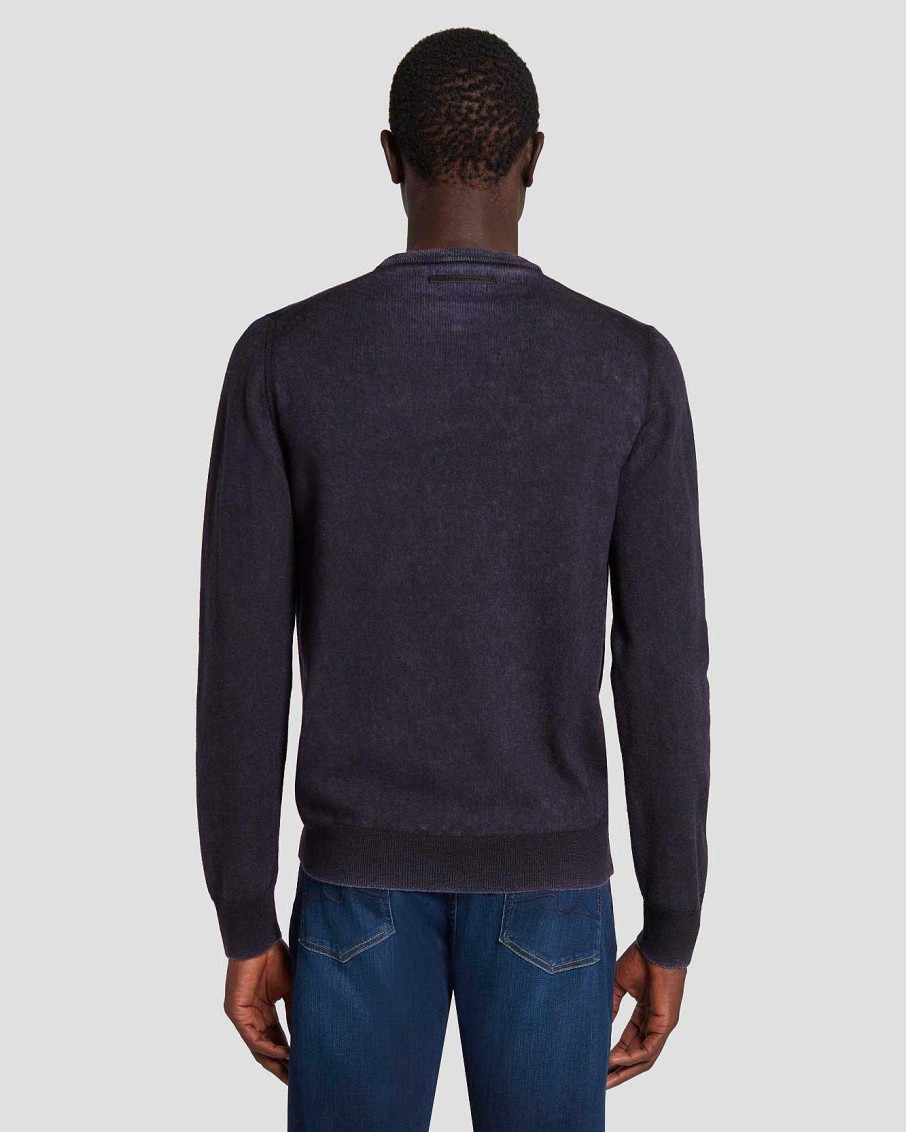 Uomo 7 For All Mankind Maglioni | Maglione In Lana Merino Marina Militare