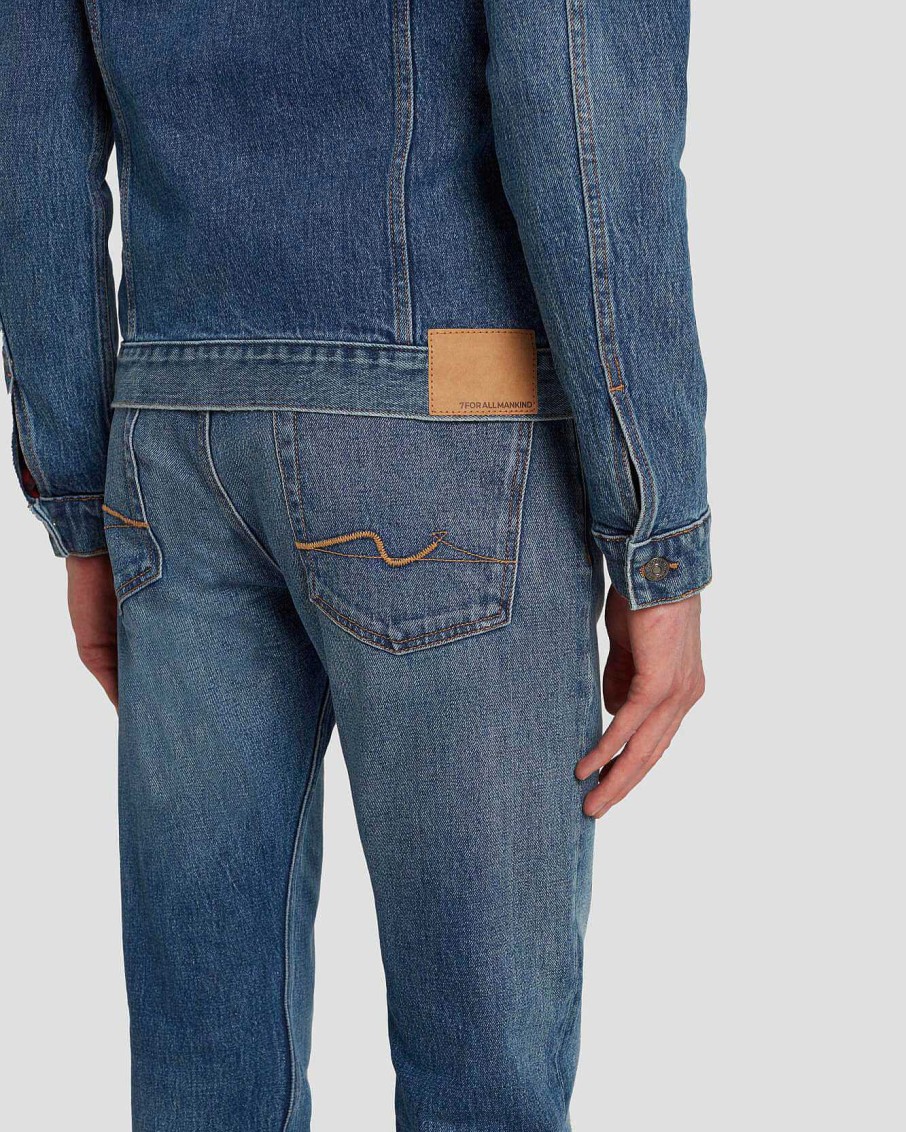 Uomo 7 For All Mankind Jeans | Giacca Da Camionista Perfetta Divagare