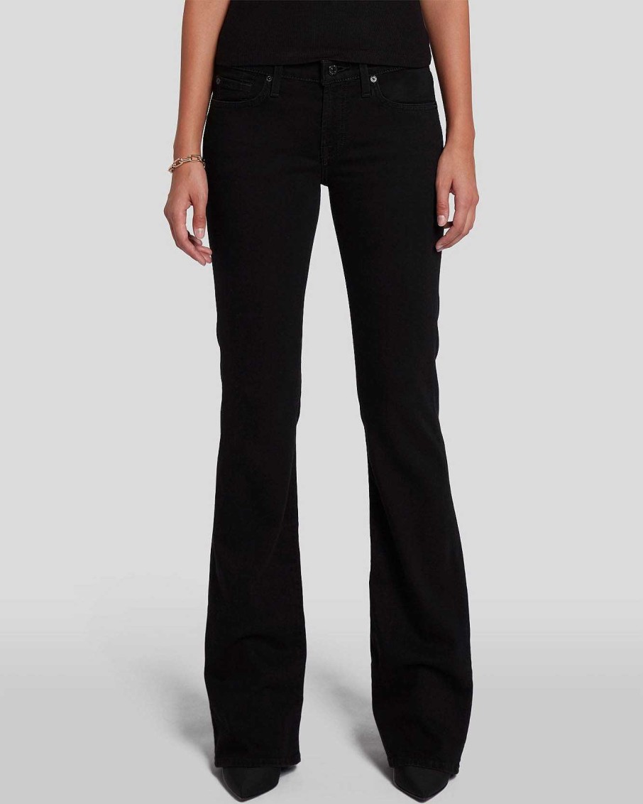 Donne 7 For All Mankind Jeans | B(Air) Bootcut Originale In Ingresso Nero Risciacquato