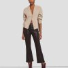 Donne 7 For All Mankind Jeans | Calza Slim A Vita Alta Rivestita Cioccolato