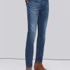 Uomo 7 For All Mankind Jeans | Prestazioni Di Lusso Piu Slimmy In Blu Medio