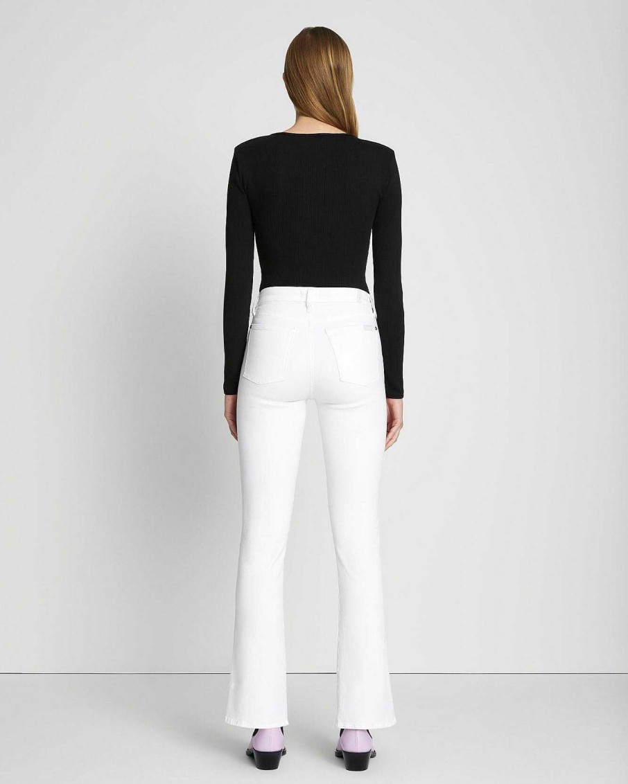 Donne 7 For All Mankind Jeans | Slim Illusion Kimmie Dritto Dentro Bianco