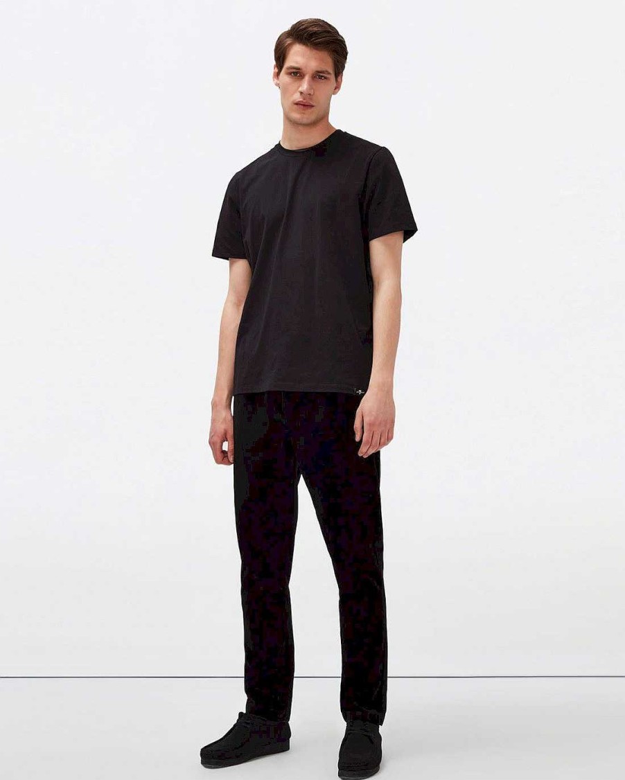 Uomo 7 For All Mankind Pantaloncini E Pantaloni | Chino Da Jogging In Caldo Twill Nero