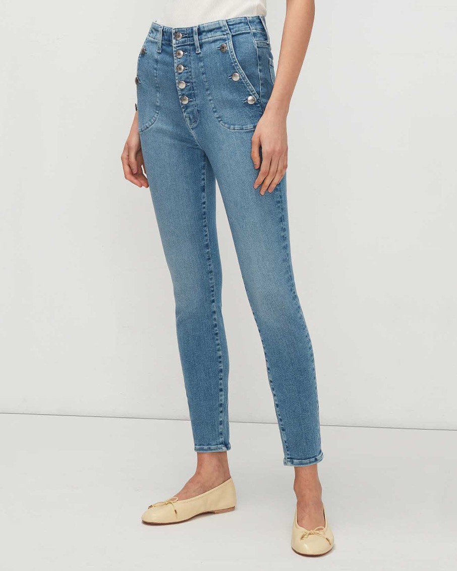 Donne 7 For All Mankind Jeans | Porzia In Floreale Super Elasticizzato