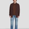 Uomo 7 For All Mankind Maglioni | Cardigan Con Scialle Dentro Castagna